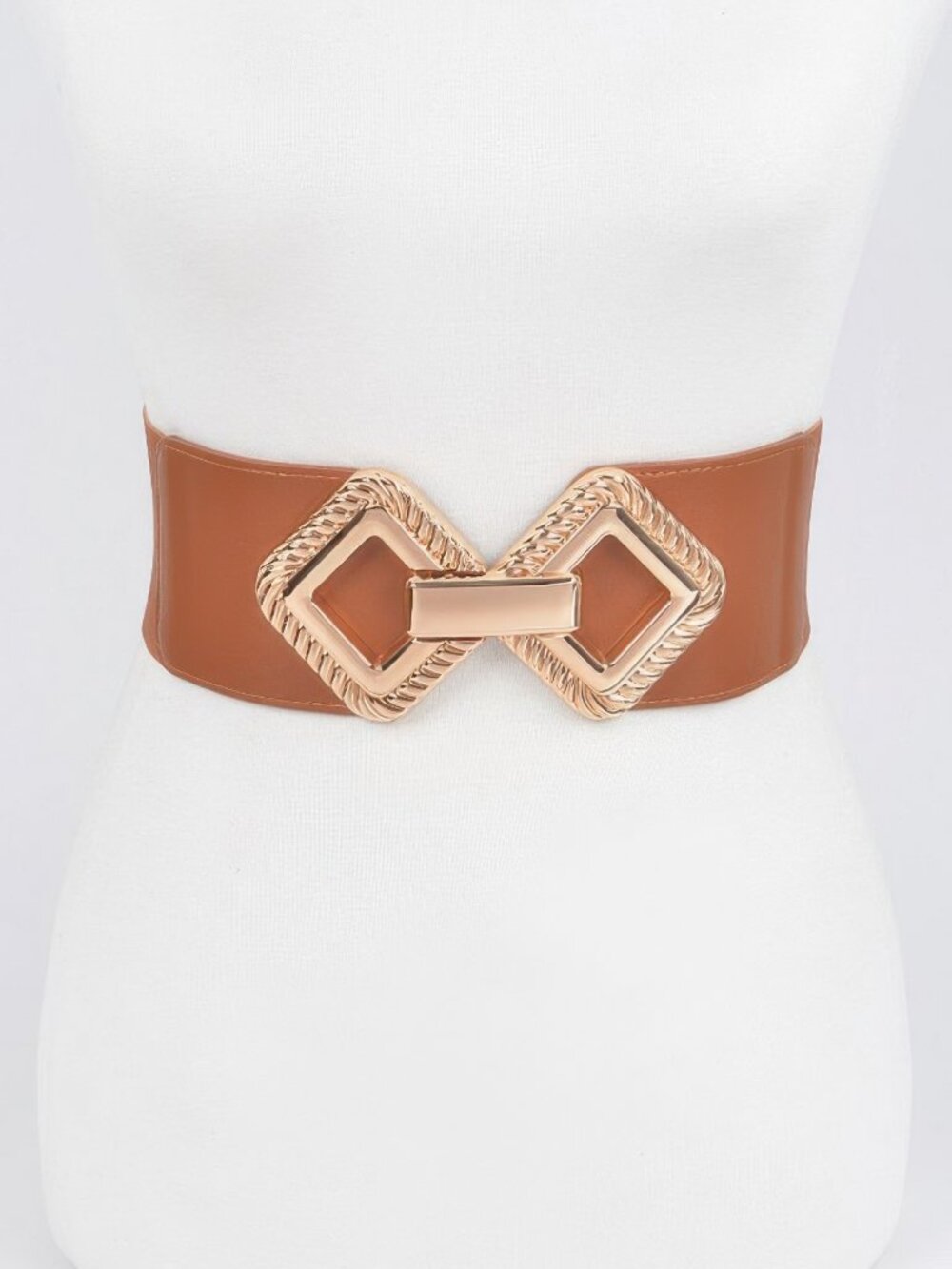 Big Metal Buckle Stretch Belt